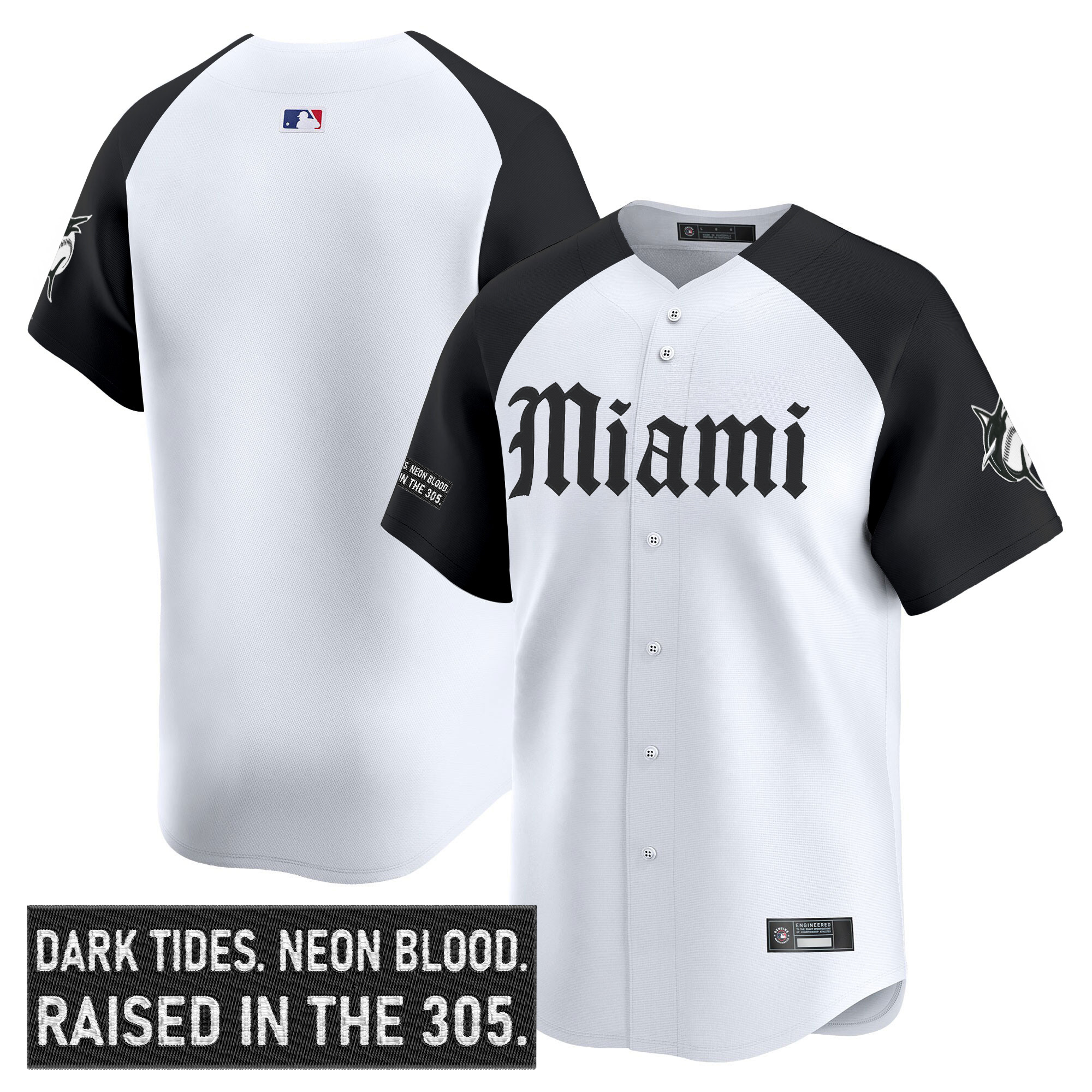 Men's Miami Marlins 'Gothic Vice Edition' Vapor Premier Limited Jersey - All Stitched - Image 24