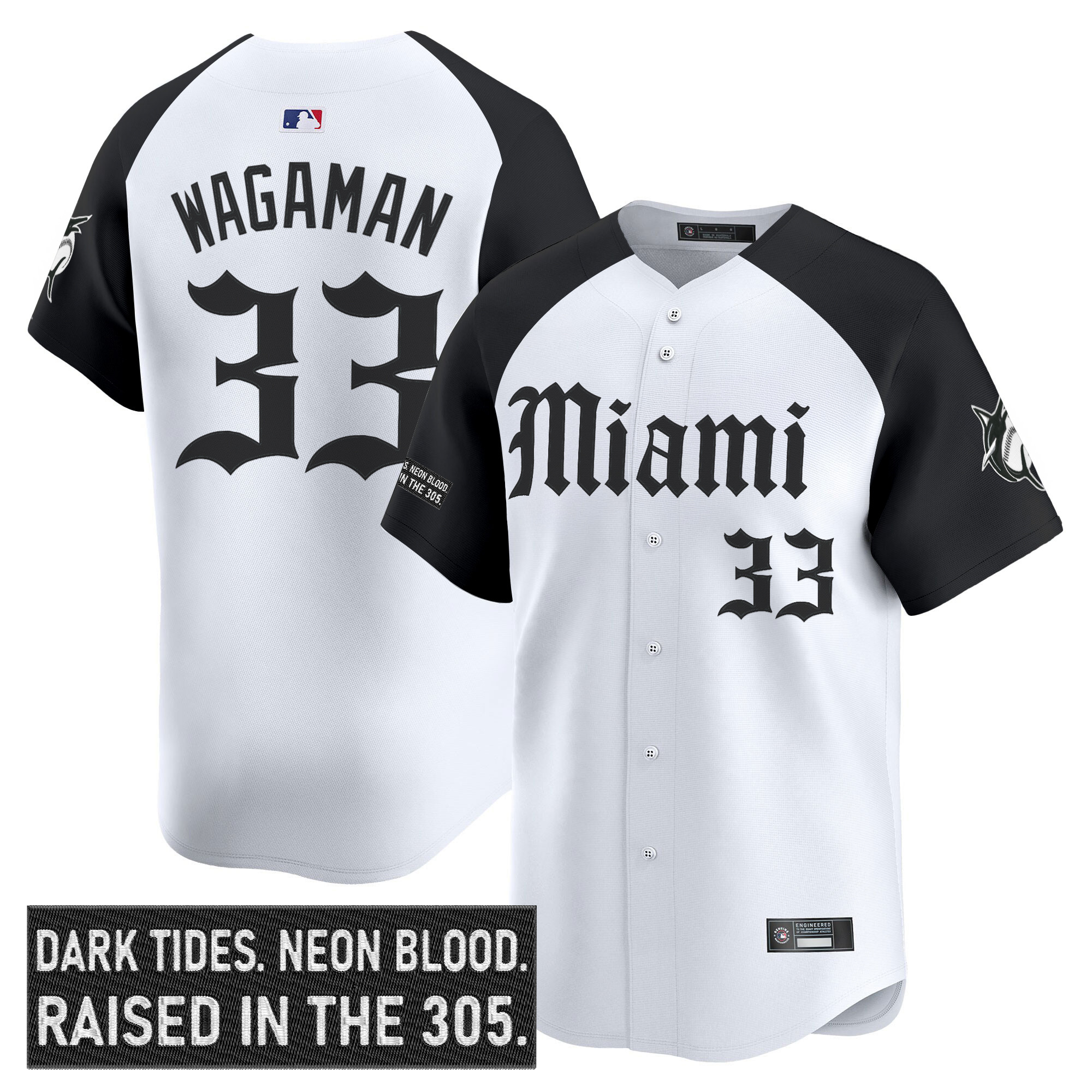 Men's Miami Marlins 'Gothic Vice Edition' Vapor Premier Limited Jersey - All Stitched - Image 21