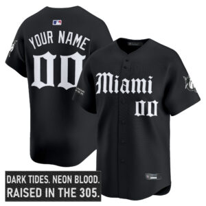 Miami Marlins 'Gothic Vice Edition' Vapor Premier Limited Custom Jersey - All Stitched