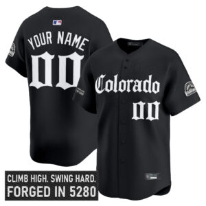 Colorado Rockies 'Gothic Mile High Shadows Edition' Vapor Premier Limited Custom Jersey - All Stitched