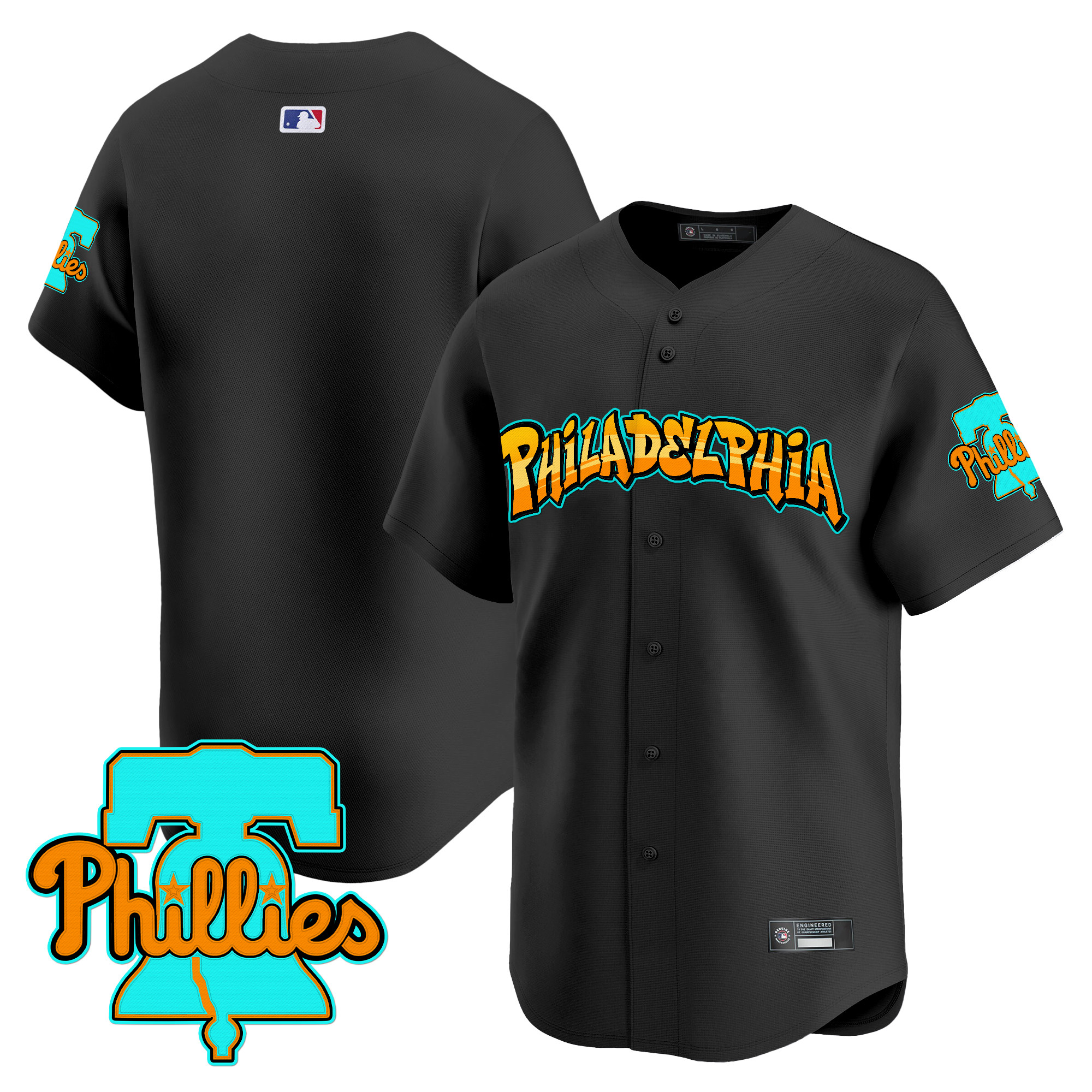 Men's Philadelphia Phillies 'Graffiti Broad Street Edition' Vapor Premier Limited Jersey - All Stitched - Image 20