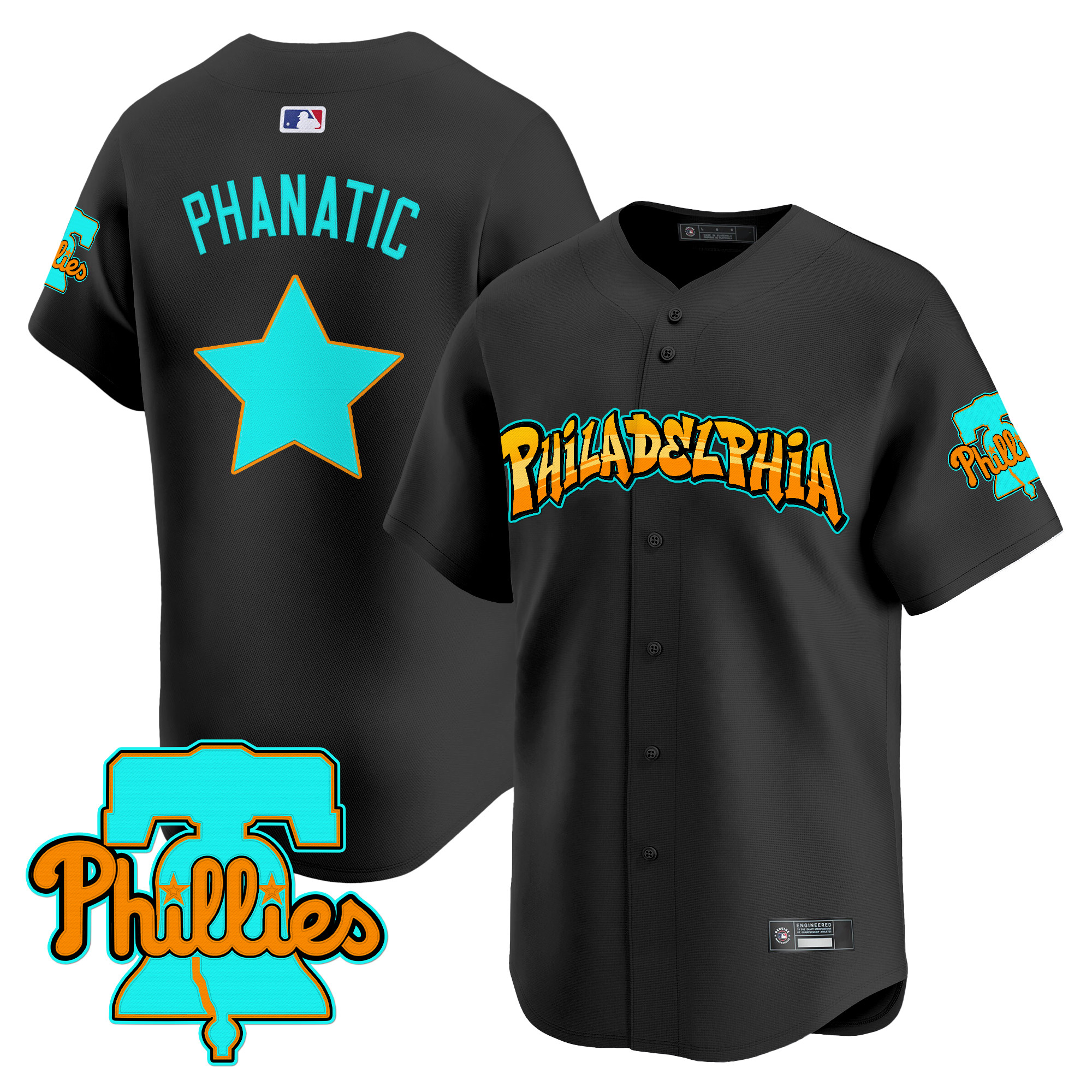 Men's Philadelphia Phillies 'Graffiti Broad Street Edition' Vapor Premier Limited Jersey - All Stitched - Image 19