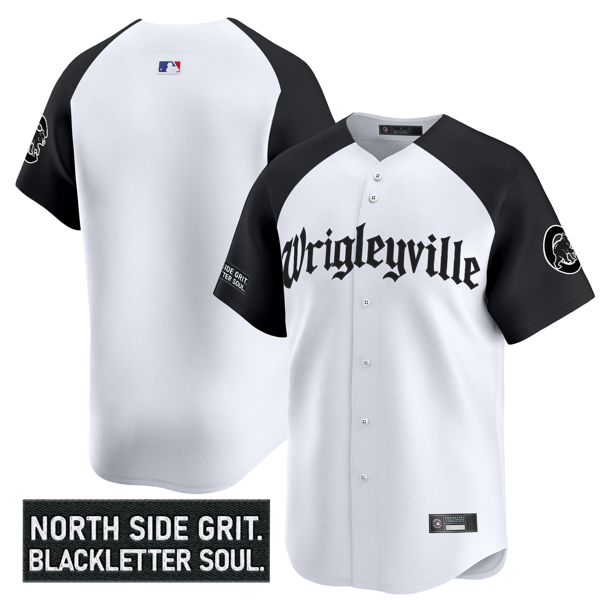 Men's Chicago Cubs 'Gothic North Side Edition' Vapor Premier Limited Jersey V2 - All Stitched - Image 30