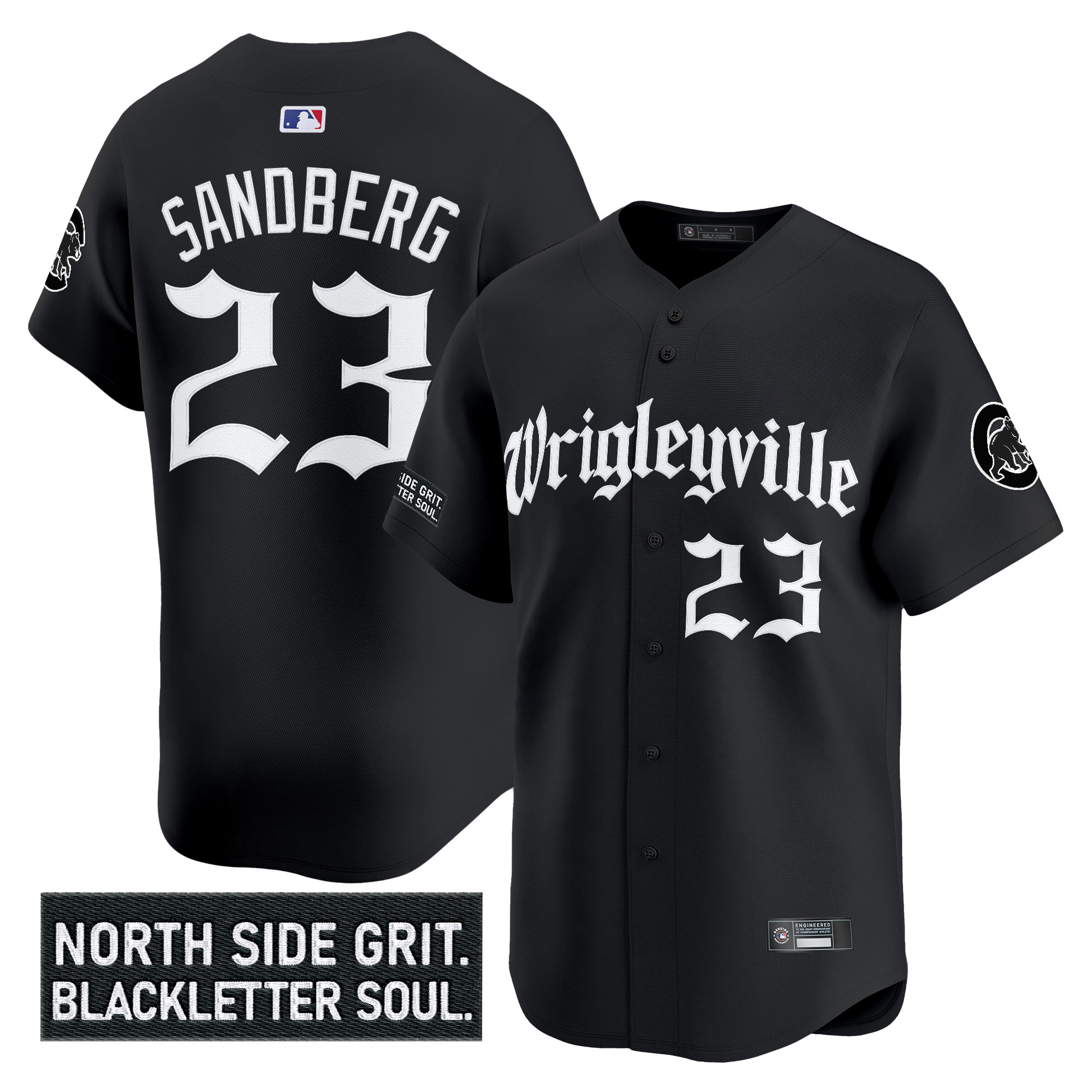 Men's Chicago Cubs 'Gothic North Side Edition' Vapor Premier Limited Jersey V2 - All Stitched - Image 4