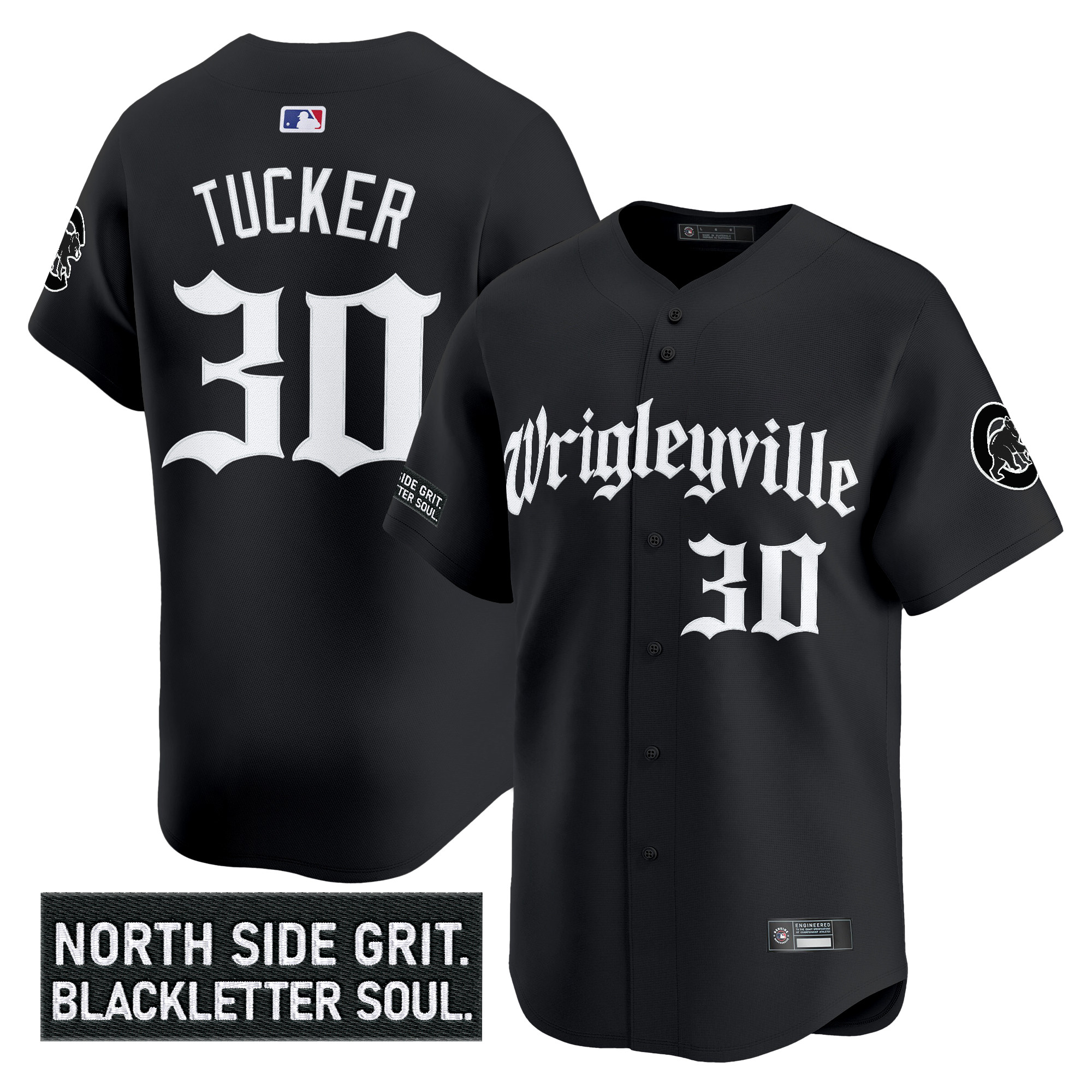 Men's Chicago Cubs 'Gothic North Side Edition' Vapor Premier Limited Jersey V2 - All Stitched