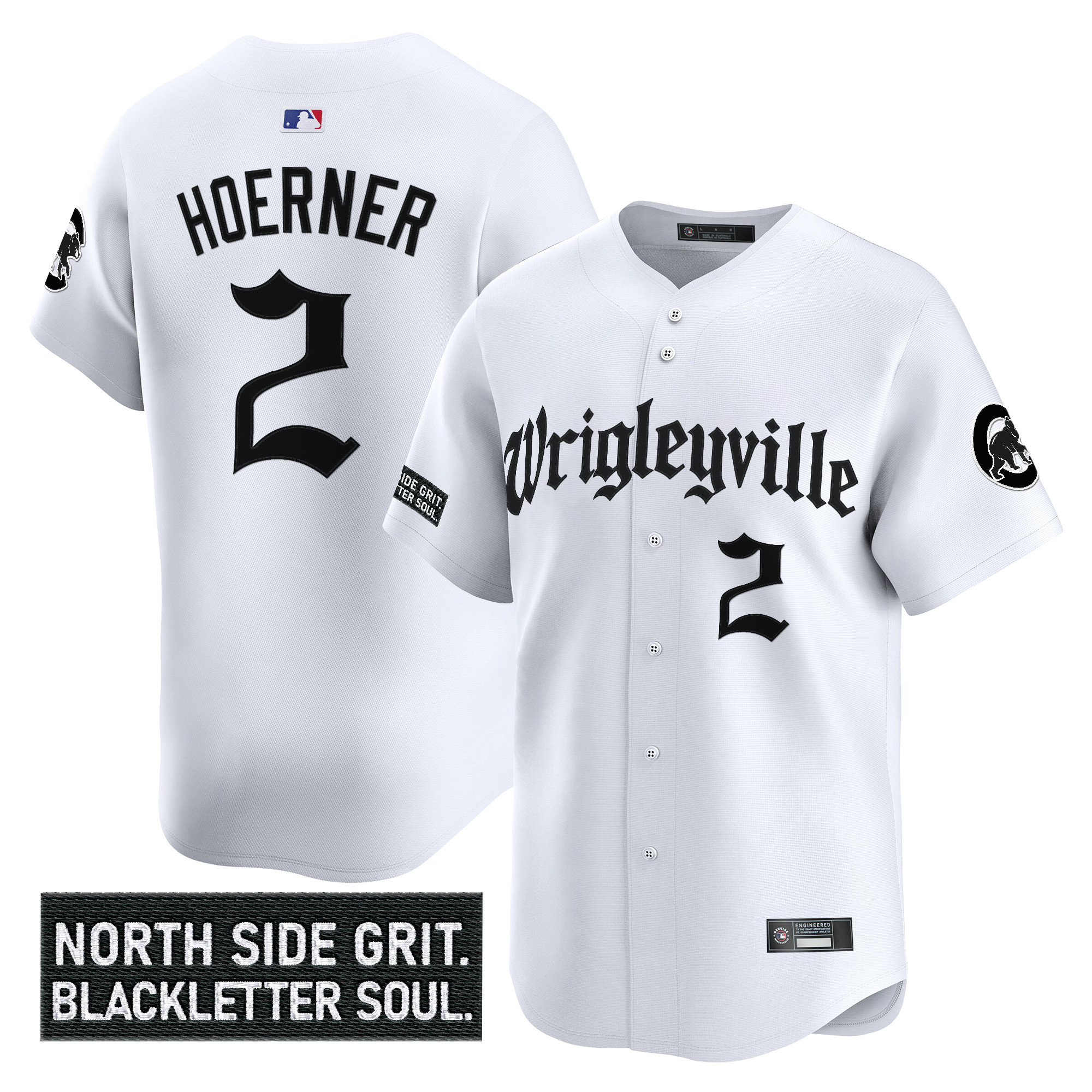 Men's Chicago Cubs 'Gothic North Side Edition' Vapor Premier Limited Jersey V2 - All Stitched - Image 15