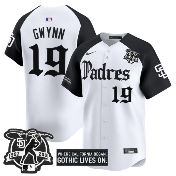 Men's San Diego Padres 'Gothic Edition' Vapor Premier Limited Jersey V2 - All Stitched - Image 25