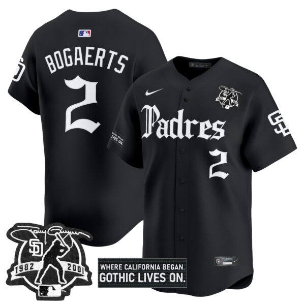 Men's San Diego Padres 'Gothic Edition' Vapor Premier Limited Jersey V2 - All Stitched - Image 7