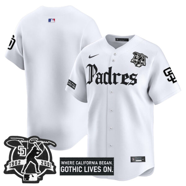 Men's San Diego Padres 'Gothic Edition' Vapor Premier Limited Jersey V2 - All Stitched - Image 20