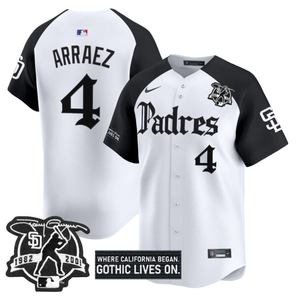 Men's San Diego Padres 'Gothic Edition' Vapor Premier Limited Jersey V2 - All Stitched - Image 26