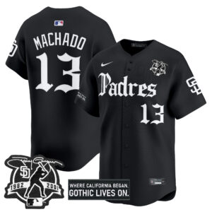 Men's San Diego Padres 'Gothic Edition' Vapor Premier Limited Jersey V2 - All Stitched