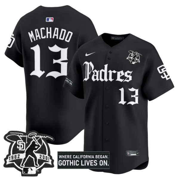 Men's San Diego Padres 'Gothic Edition' Vapor Premier Limited Jersey V2 - All Stitched