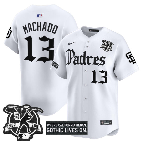Men's San Diego Padres 'Gothic Edition' Vapor Premier Limited Jersey V2 - All Stitched - Image 11