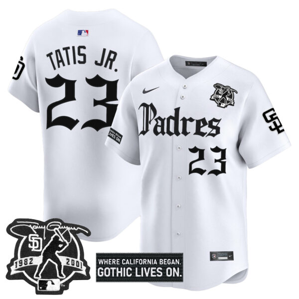 Men's San Diego Padres 'Gothic Edition' Vapor Premier Limited Jersey V2 - All Stitched - Image 13