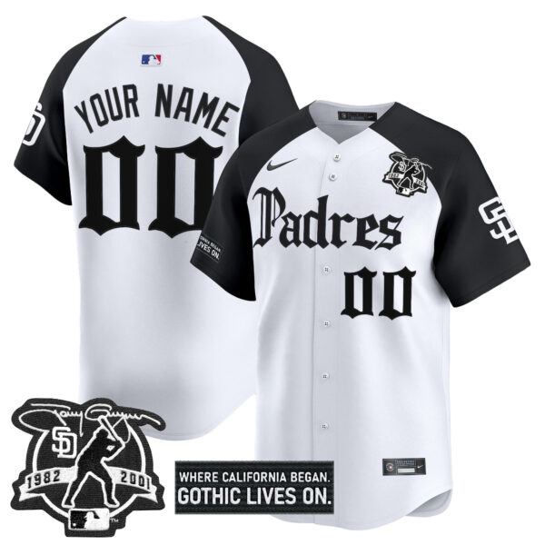 San Diego Padres 'Gothic Edition' Vapor Premier Limited Custom Jersey V2 - All Stitched - Image 3