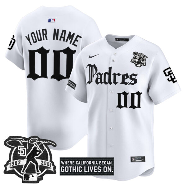 San Diego Padres 'Gothic Edition' Vapor Premier Limited Custom Jersey V2 - All Stitched - Image 2