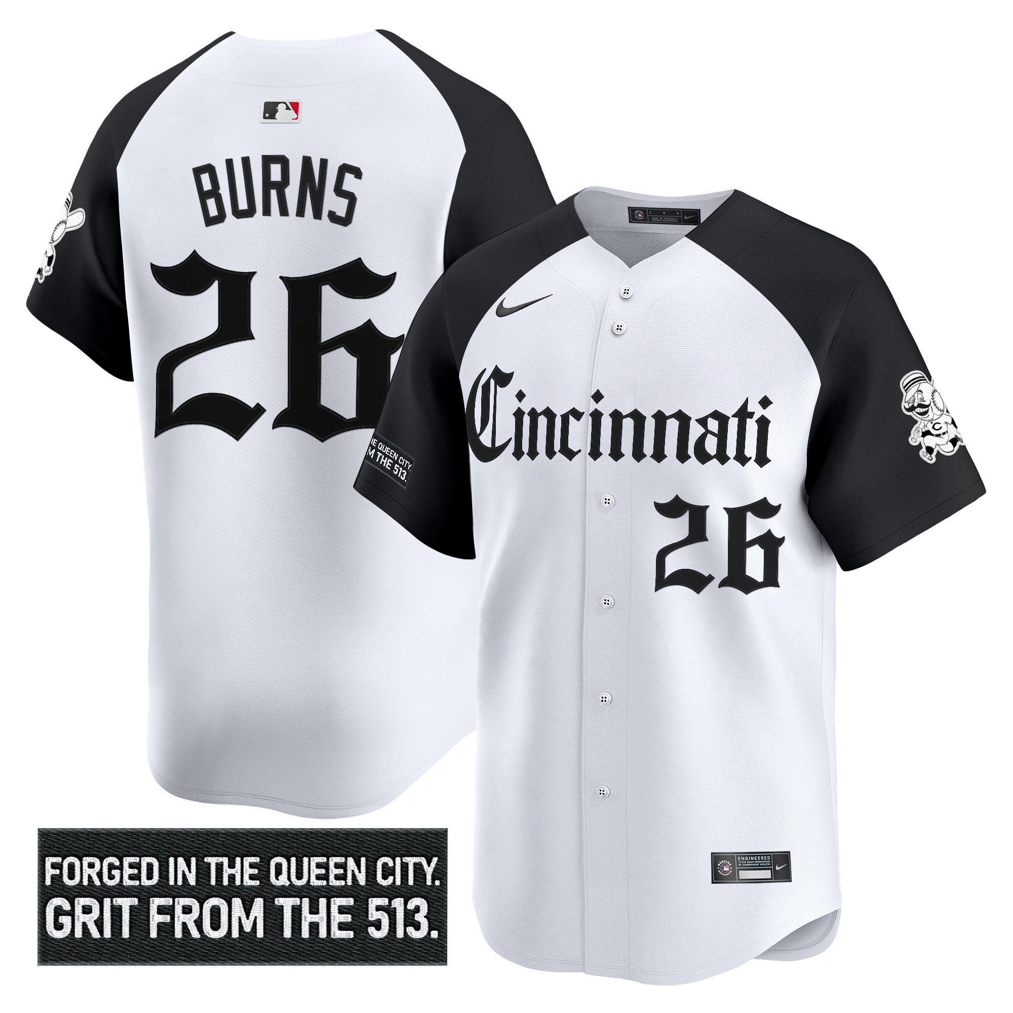 Men's Cincinnati Reds 'Gothic Queen City Edition' Vapor Premier Limited Jersey - All Stitched - Image 29