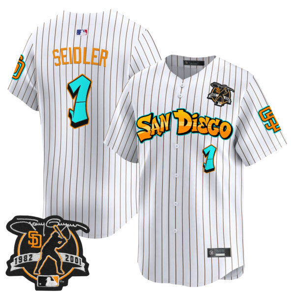 Men's San Diego Padres 'Graffiti Barrio Edition' Vapor Premier Limited Jersey - All Stitched - Image 34