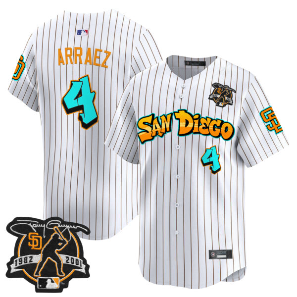 Men's San Diego Padres 'Graffiti Barrio Edition' Vapor Premier Limited Jersey - All Stitched - Image 32
