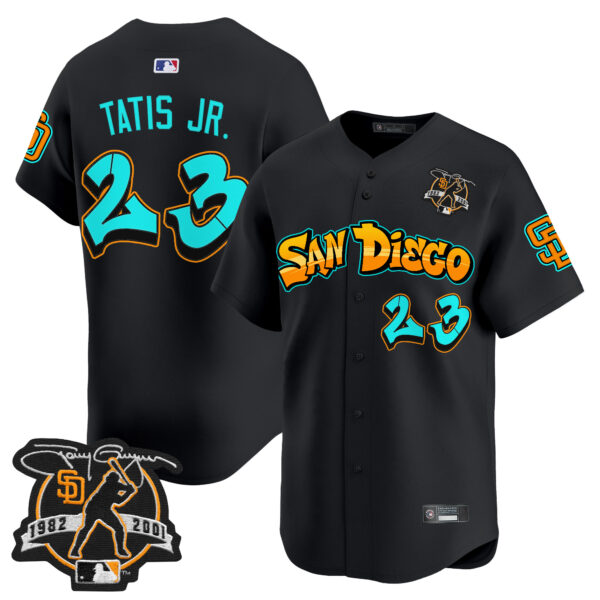 Men's San Diego Padres 'Graffiti Barrio Edition' Vapor Premier Limited Jersey - All Stitched - Image 11