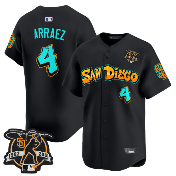 Men's San Diego Padres 'Graffiti Barrio Edition' Vapor Premier Limited Jersey - All Stitched - Image 14