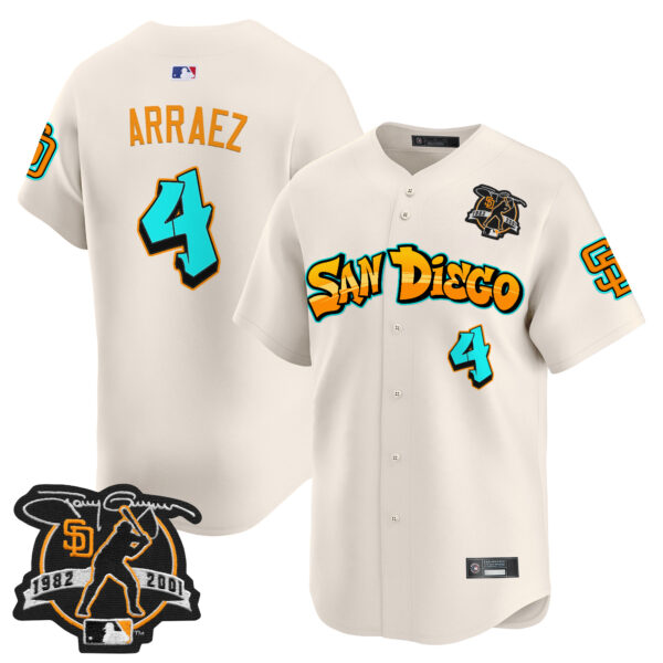 Men's San Diego Padres 'Graffiti Barrio Edition' Vapor Premier Limited Jersey - All Stitched - Image 5