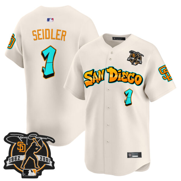 Men's San Diego Padres 'Graffiti Barrio Edition' Vapor Premier Limited Jersey - All Stitched - Image 7