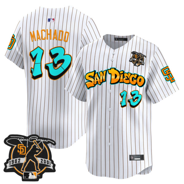 Men's San Diego Padres 'Graffiti Barrio Edition' Vapor Premier Limited Jersey - All Stitched - Image 28
