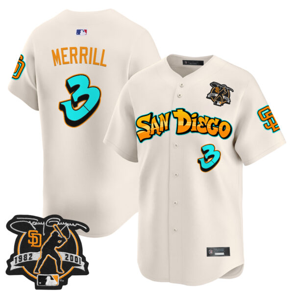 Men's San Diego Padres 'Graffiti Barrio Edition' Vapor Premier Limited Jersey - All Stitched - Image 3
