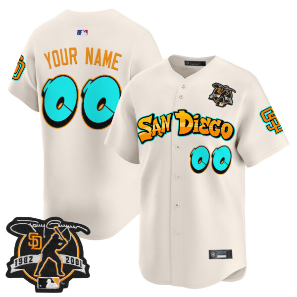 San Diego Padres 'Graffiti Barrio Edition' Vapor Premier Limited Custom Jersey - All Stitched - Image 2