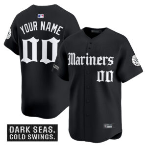 Seattle Mariners 'Deep Sea Gothic Edition' Vapor Premier Limited Custom Jersey V2 - All Stitched
