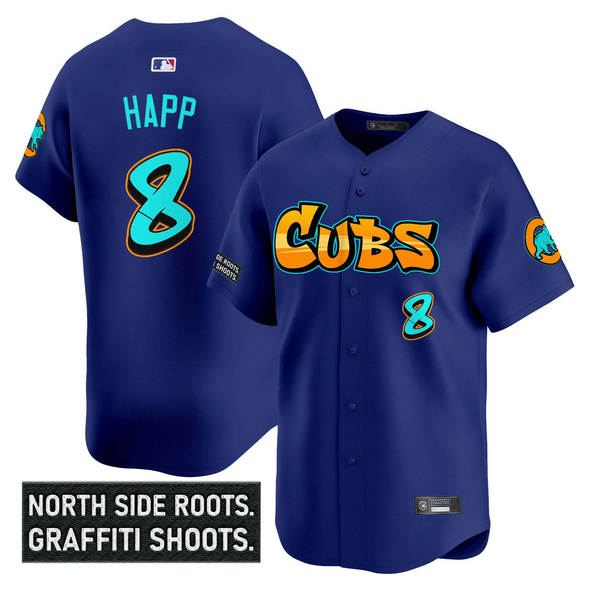 Men's Chicago Cubs 'Graffiti North Side Edition' Vapor Premier Limited Jersey - All Stitched - Image 23