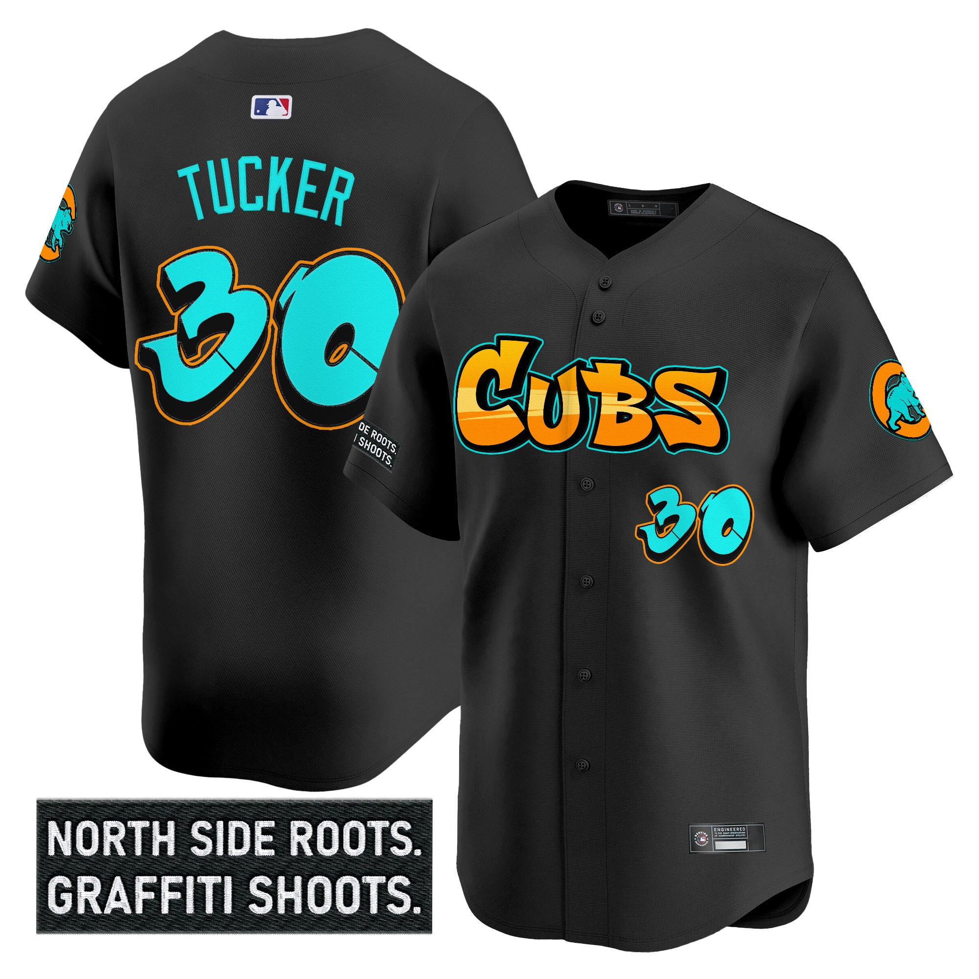 Men's Chicago Cubs 'Graffiti North Side Edition' Vapor Premier Limited Jersey - All Stitched - Image 11