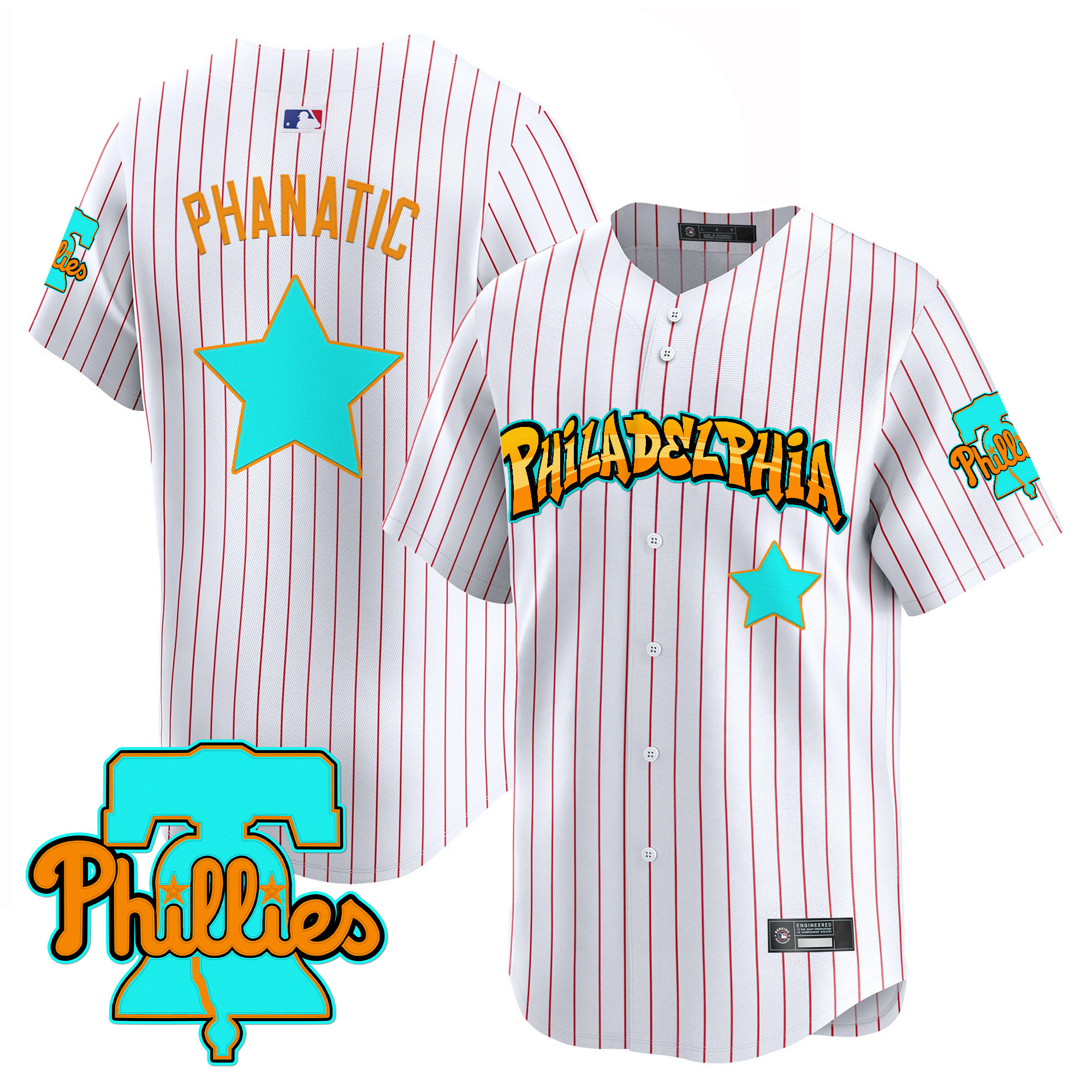 Men's Philadelphia Phillies 'Graffiti Broad Street Edition' Vapor Premier Limited Jersey - All Stitched - Image 29