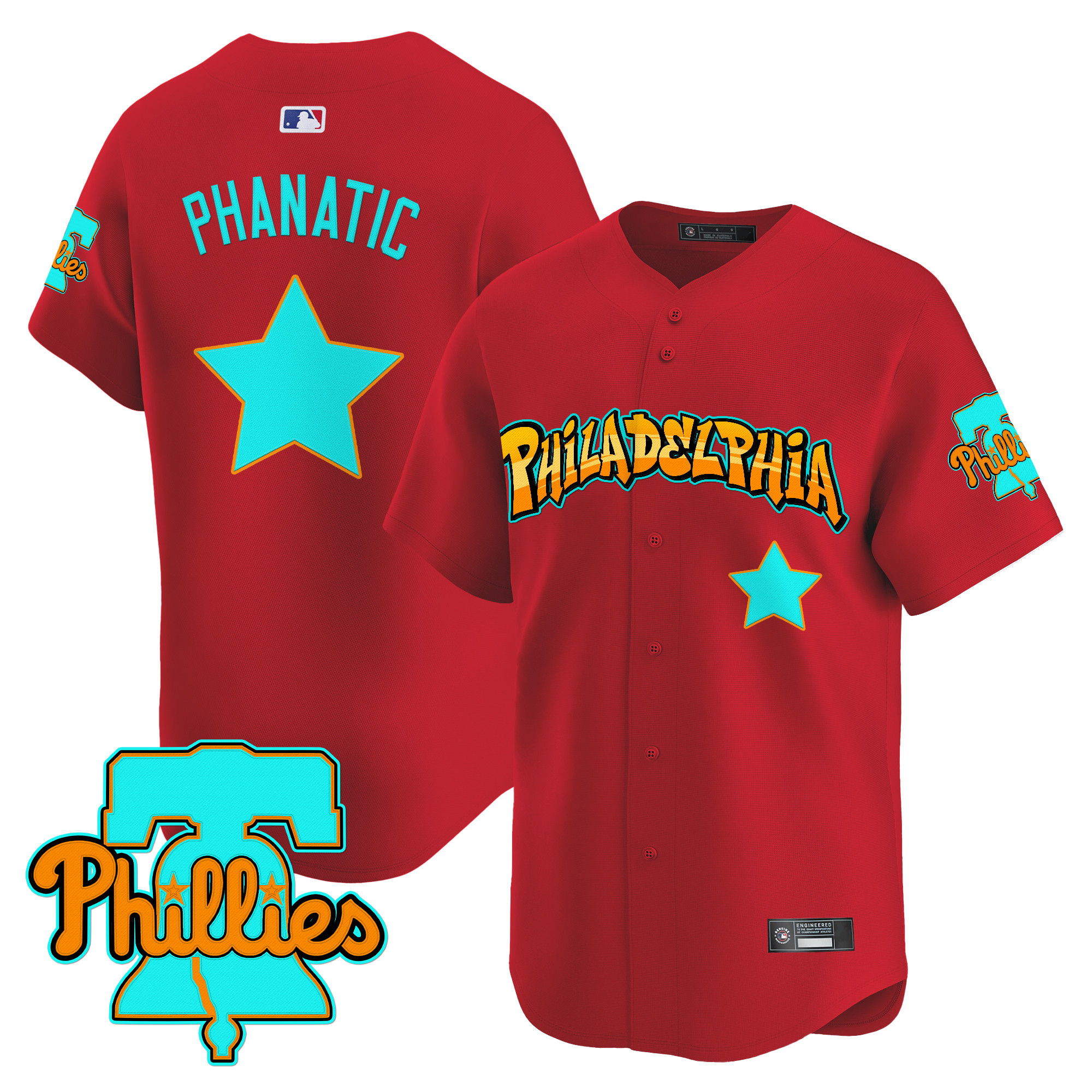 Men's Philadelphia Phillies 'Graffiti Broad Street Edition' Vapor Premier Limited Jersey - All Stitched - Image 39