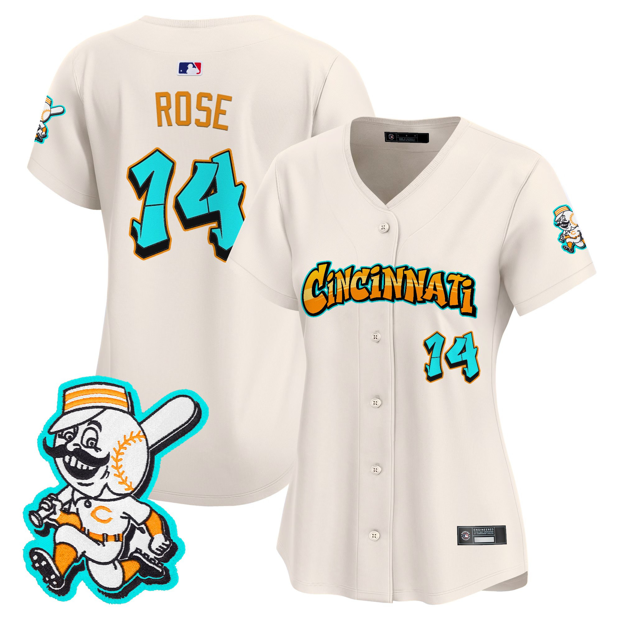 Women's Cincinnati Reds 'Graffiti Queen City Edition' Vapor Premier Limited Jersey - All Stitched