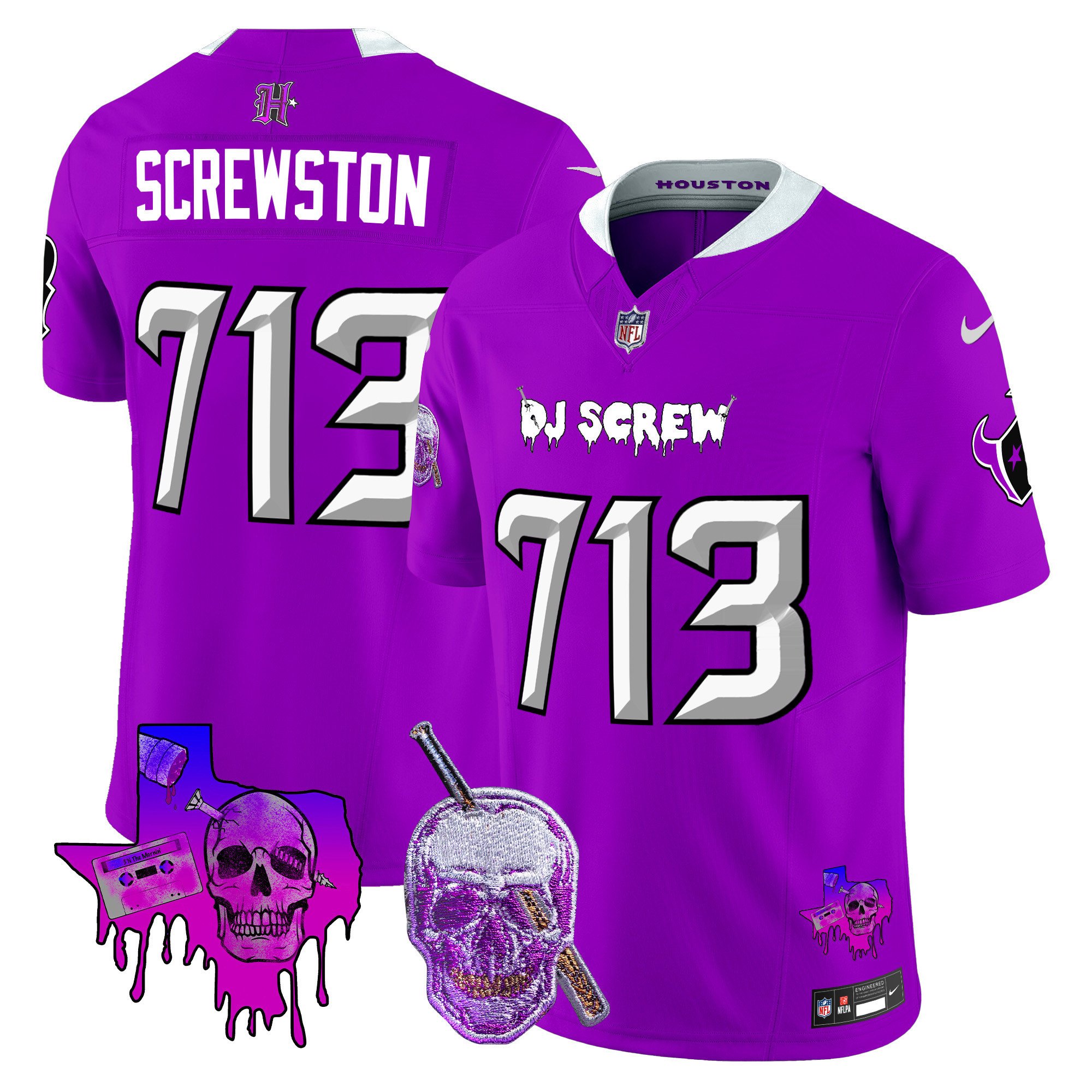 Men's Houston Texans DJ Screw Vapor Limited Jersey - All Stitched