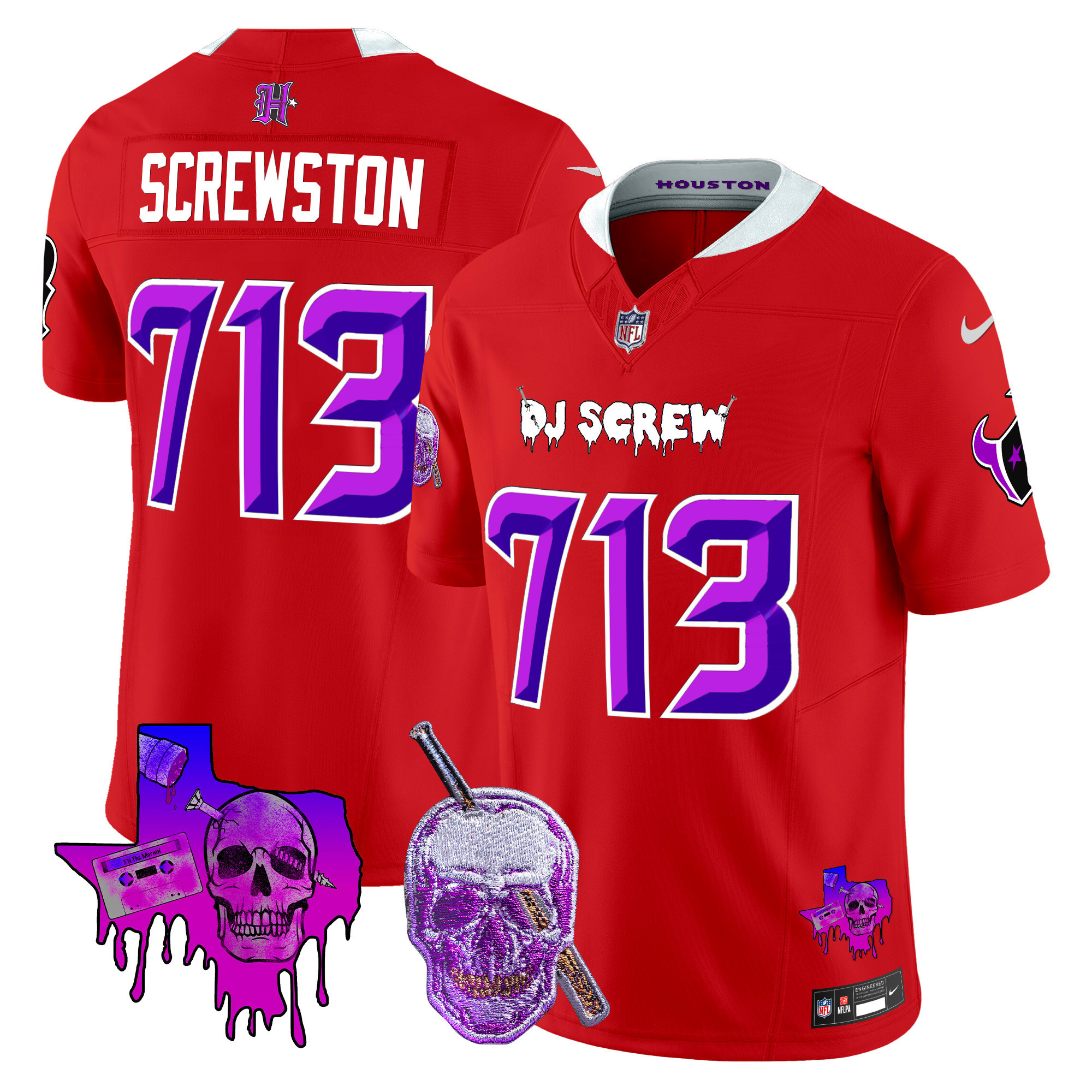 Men's Houston Texans DJ Screw Vapor Limited Jersey - All Stitched - Image 31