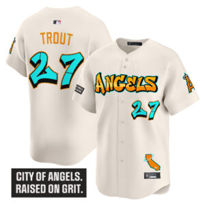 Men's Los Angeles Angels 'Graffiti Halo Drop Edition' Vapor Premier Limited Jersey - All Stitched