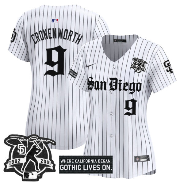 Women's San Diego Padres 'Gothic Edition' Vapor Premier Limited Jersey - All Stitched - Image 35