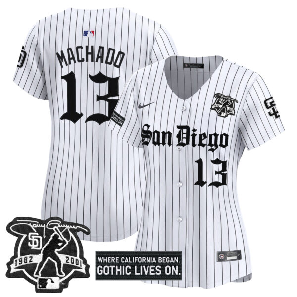 Women's San Diego Padres 'Gothic Edition' Vapor Premier Limited Jersey - All Stitched - Image 30