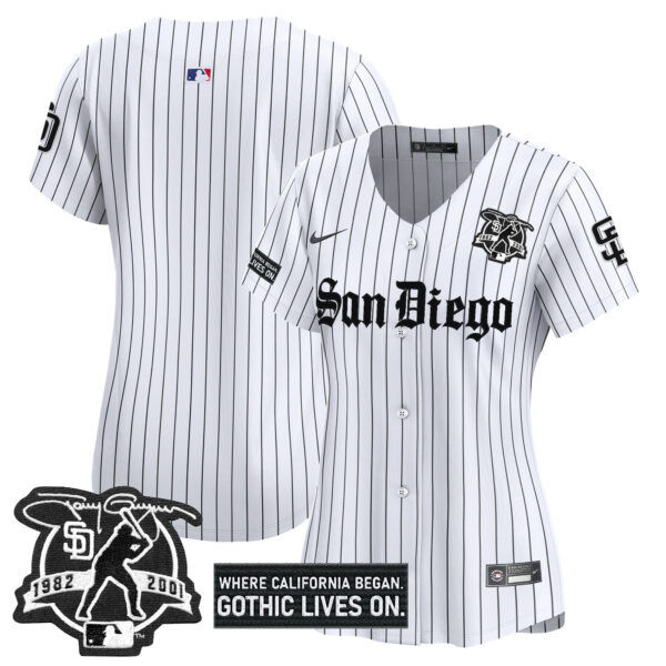 Women's San Diego Padres 'Gothic Edition' Vapor Premier Limited Jersey - All Stitched - Image 36