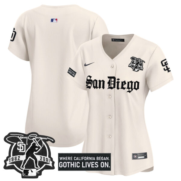 Women's San Diego Padres 'Gothic Edition' Vapor Premier Limited Jersey - All Stitched - Image 45