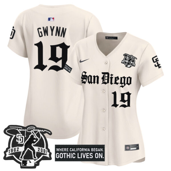 Women's San Diego Padres 'Gothic Edition' Vapor Premier Limited Jersey - All Stitched - Image 41