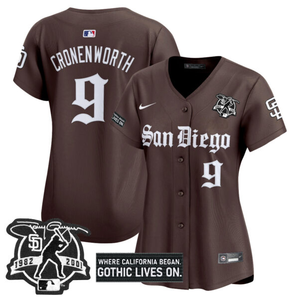 Women's San Diego Padres 'Gothic Edition' Vapor Premier Limited Jersey - All Stitched - Image 53