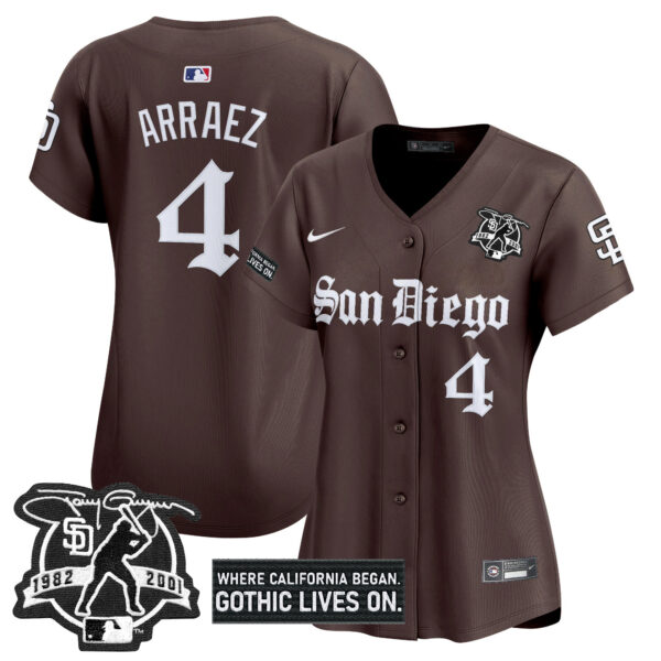 Women's San Diego Padres 'Gothic Edition' Vapor Premier Limited Jersey - All Stitched - Image 51