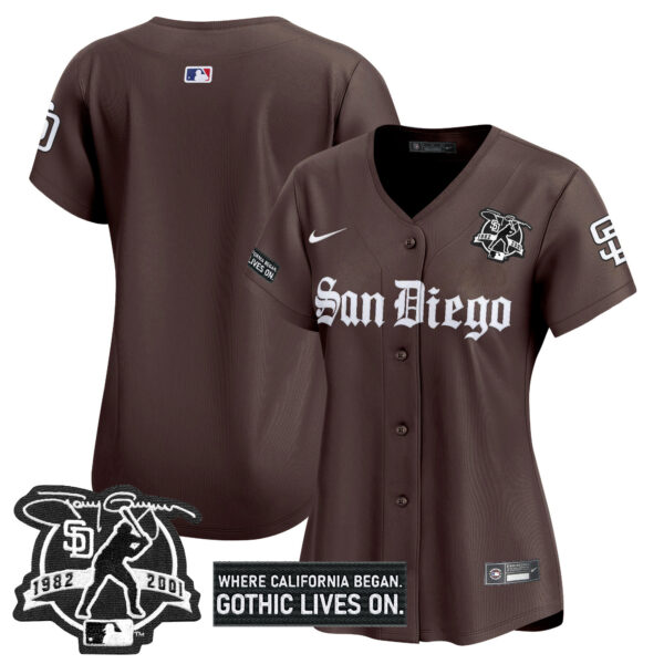 Women's San Diego Padres 'Gothic Edition' Vapor Premier Limited Jersey - All Stitched - Image 54