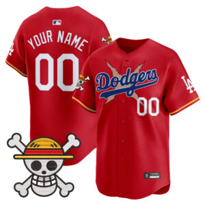 Los Angeles Dodgers x One Piece 2025 Vapor Premier Limited Custom Jersey - Stitched