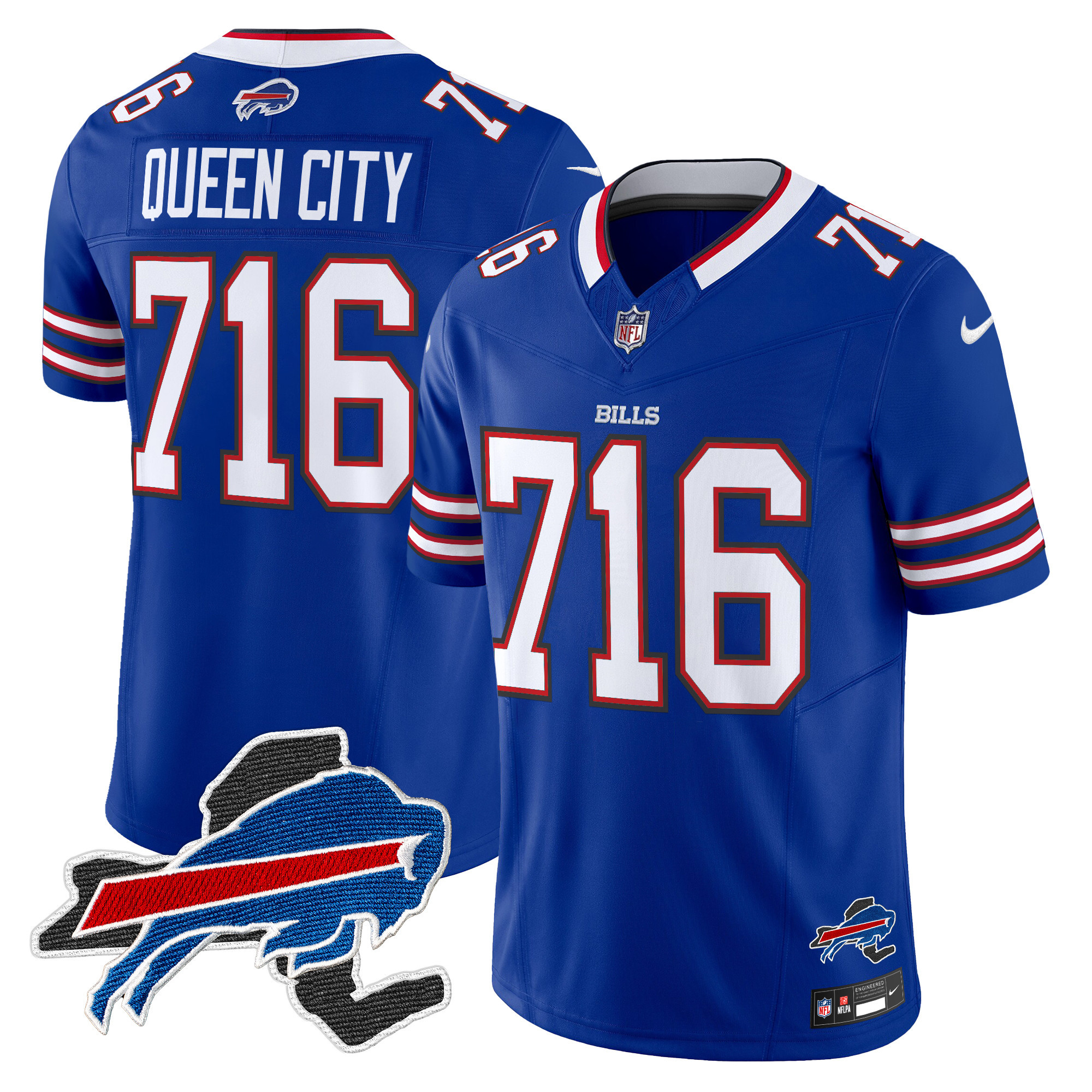 Men's Bills New York Patch Vapor Limited Jersey - All Stitched - Image 19