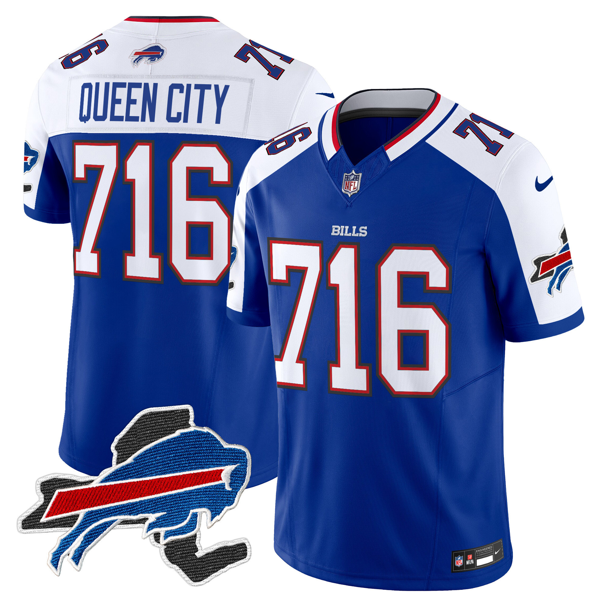 Men's Bills New York Patch Vapor Limited Jersey - All Stitched - Image 11